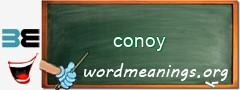 WordMeaning blackboard for conoy